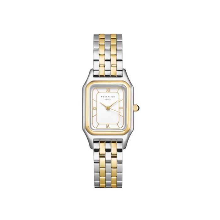 Horloge Rosefield Ivy White Gold Roman Numbers Steel Strap Duotone OCWDSD-OC03 
