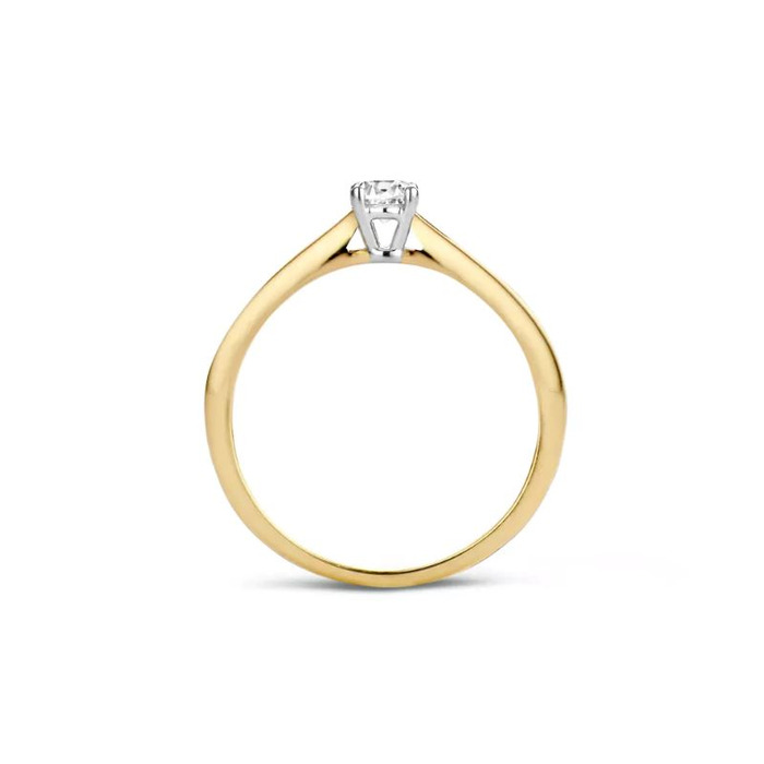 Juweel Blush 14 karaat bicolor zirconium ring 1187BZI 