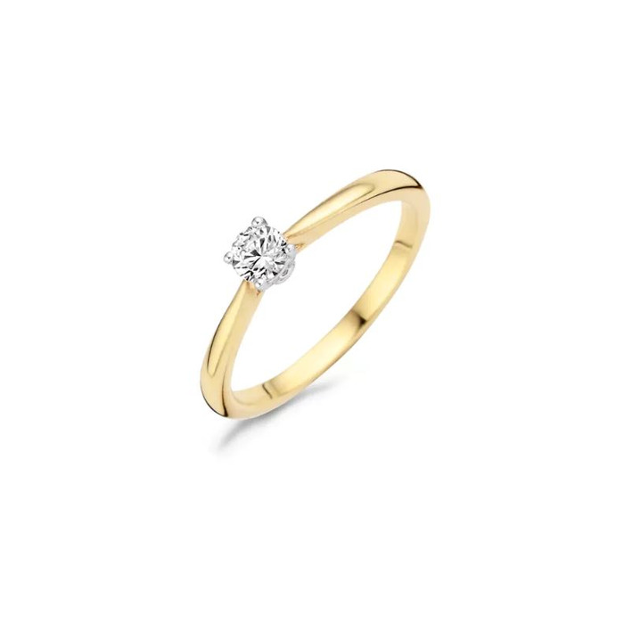 Juweel Blush 14 karaat bicolor zirconium ring 1187BZI 