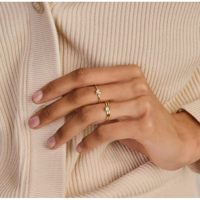Juweel Blush ring 14 karaat goud met zirkonium 1273YZI 