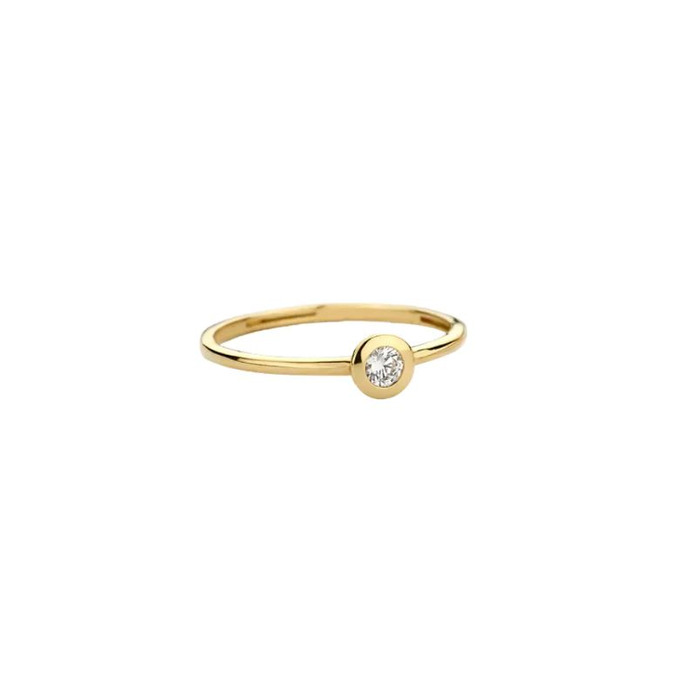 Juweel Blush ring 14 karaat goud met zirkonium 1273YZI 