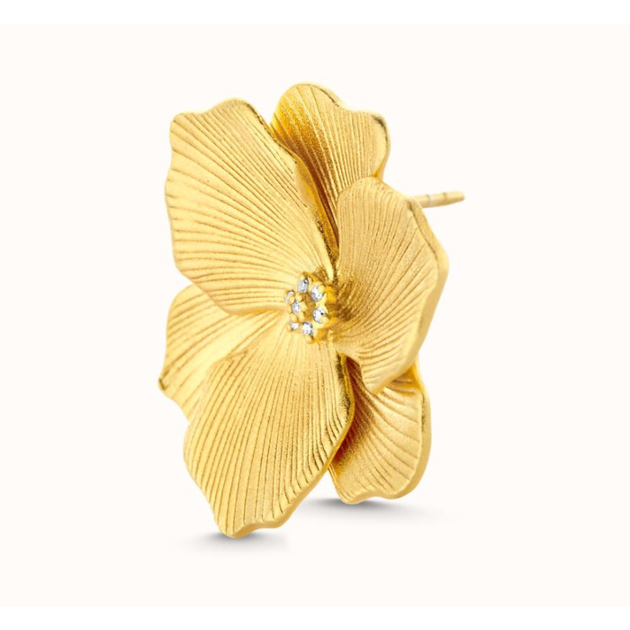 Juweel DIAMANTI PER TUTTI JASMINE LARGE SINGLE STUD EARRING M2316 YELLOW 