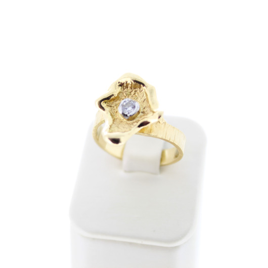 Juweel Ring geegoud 18 karaat gezet met briljant '95915-2421-TWDH' Juweel Ring geegoud 18 karaat gezet met briljant '95915-2421-TWDH'