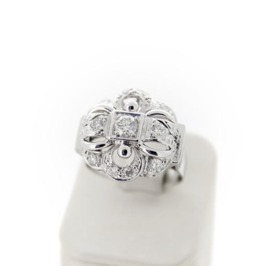 Juweel Vintage Ring Witgoud 18 karaat met briljanten '96104-2438-TWDH' Juweel Vintage Ring Witgoud 18 karaat met briljanten '96104-2438-TWDH'