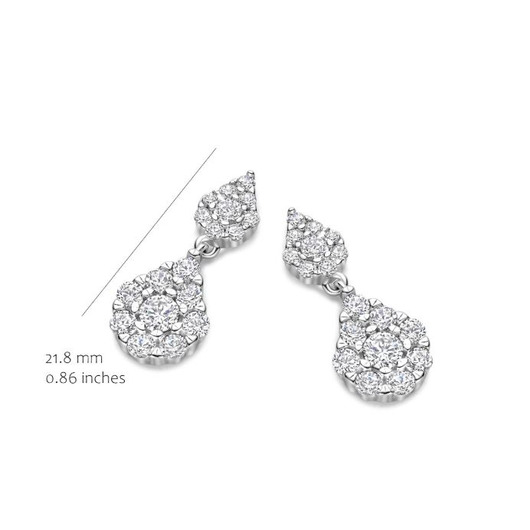 Juweel Silver Rose Oorstekers EA2578W-2 88888 Juweel Silver Rose Oorstekers EA2578W-2 88888