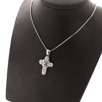 Juweel Ketting met hanger kruis witgoud 18 karaat briljanten '95390-2443-TWDH' Juweel Ketting met hanger kruis witgoud 18 karaat briljanten '95390-2443-TWDH'