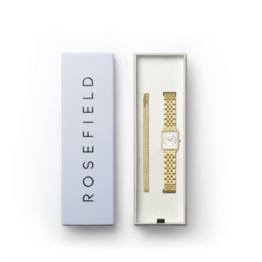 Horloge Rosefield The Boxy XS + snake gold bracelet BWGSG-X285 Horloge Rosefield The Boxy XS + snake gold bracelet BWGSG-X285