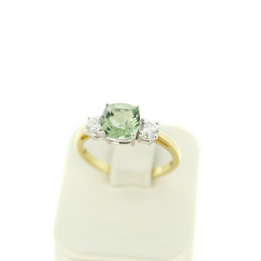 Juweel Ring Bicolor geel en witgoud 18 karaat briljanten en saffier '97176-2461-TWDH' Juweel Ring Bicolor geel en witgoud 18 karaat briljanten en saffier '97176-2461-TWDH'