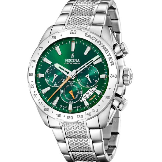 Horloge FESTINA HEREN GROEN TIMELESS CHRONOGRAPH F20668/3 Horloge FESTINA HEREN GROEN TIMELESS CHRONOGRAPH F20668/3