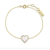Juweel Ania Haie Glimmer Glow Mother of Pearl Halo Heart Bracelet B071-05G Juweel Ania Haie Glimmer Glow Mother of Pearl Halo Heart Bracelet B071-05G