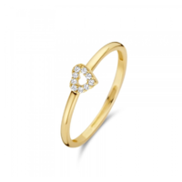 Juweel Blush ring 14 karaat geel goud zirconium 1231YZI Juweel Blush ring 14 karaat geel goud zirconium 1231YZI