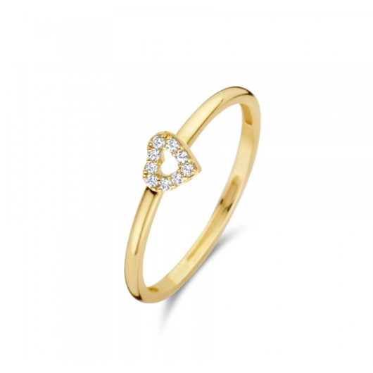 Juweel Blush ring 14 karaat geel goud zirconium 1231YZI 88888 Juweel Blush ring 14 karaat geel goud zirconium 1231YZI 88888