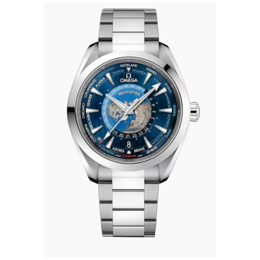 Horloge OMEGA SEAMASTER AQUATERRA 150M CO-AXIAL MASTER CHRONOMETER WORLDTIMER 43MM 220.10.43.22.03.001 88888 Horloge OMEGA SEAMASTER AQUATERRA 150M CO-AXIAL MASTER CHRONOMETER WORLDTIMER 43MM 220.10.43.22.03.001 88888