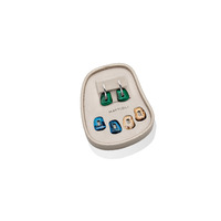 Juweel Mattioli Puzzle Small Earrings In White Gold And 3 Pairs Of Coloured Puzzles MOR054B001 Juweel Mattioli Puzzle Small Earrings In White Gold And 3 Pairs Of Coloured Puzzles MOR054B001