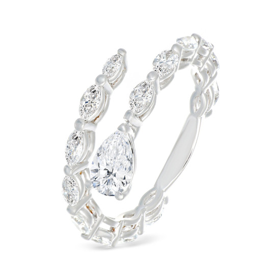 Juweel CLEM VERCAMMEN COLLECTION RING WITGOUD 18 KARAAT AN5961PBWH4 Juweel CLEM VERCAMMEN COLLECTION RING WITGOUD 18 KARAAT AN5961PBWH4