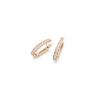 Juweel Mattioli Puzzle medium hoops rose gold/white diamonds MOR054R919 Juweel Mattioli Puzzle medium hoops rose gold/white diamonds MOR054R919