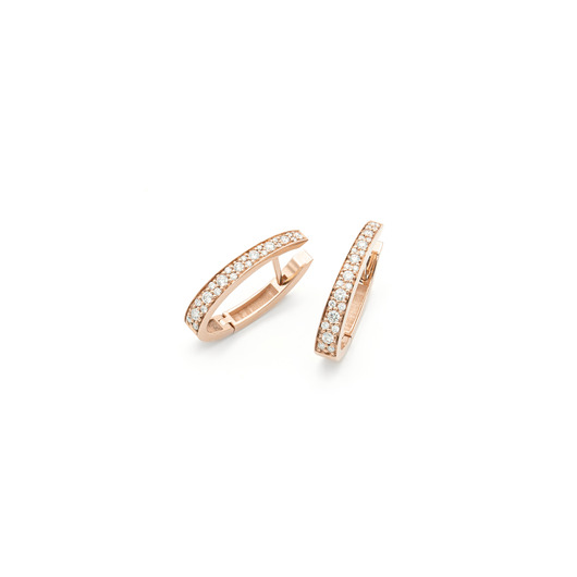Juweel Mattioli Puzzle medium hoops rose gold/white diamonds MOR054R919 88888 Juweel Mattioli Puzzle medium hoops rose gold/white diamonds MOR054R919 88888