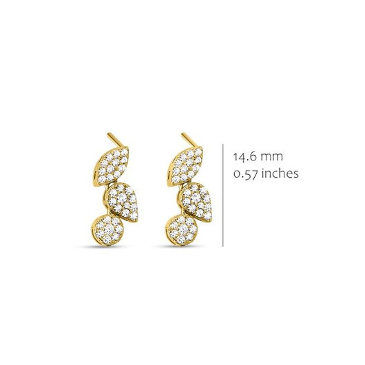 Juweel Silver Rose Oorstekers EA2648G Juweel Silver Rose Oorstekers EA2648G