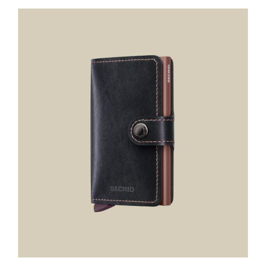 Lederwaren SECRID WALLET MINIWALLET MIRUM PLANT-BASED BLACK-ROSE Lederwaren SECRID WALLET MINIWALLET MIRUM PLANT-BASED BLACK-ROSE