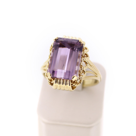Juweel Ring geelgoud 18 karaat gezet met Amethist '65807-2468-TWDH' Juweel Ring geelgoud 18 karaat gezet met Amethist '65807-2468-TWDH'