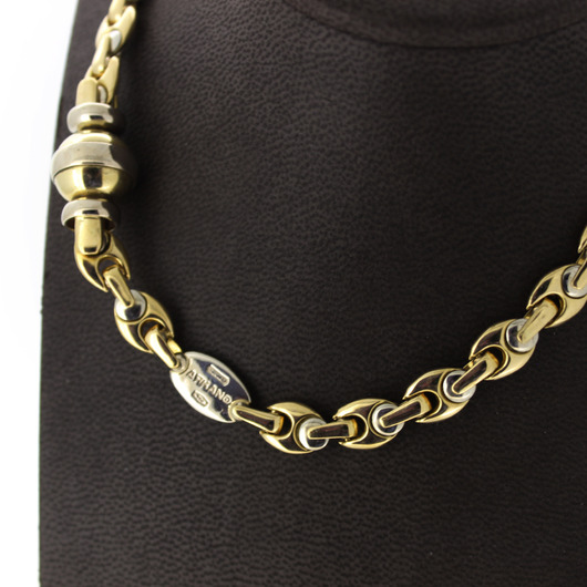 Juweel Collier Bicolor wit en geelgoud 18 karaat '97633-2480-TWDH' Juweel Collier Bicolor wit en geelgoud 18 karaat '97633-2480-TWDH'