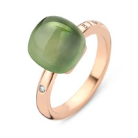 Juweel BIGLI RING MINI SWEETY 20R88RLEAVVERMP Briljant 0.02ct Quartz Lemon Aventurien Juweel BIGLI RING MINI SWEETY 20R88RLEAVVERMP Briljant 0.02ct Quartz Lemon Aventurien