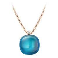 Juweel Bigli Mini Sweety 18 karaat rose goud london blue topaas hanger 20H34RLOBMP/42 Juweel Bigli Mini Sweety 18 karaat rose goud london blue topaas hanger 20H34RLOBMP/42