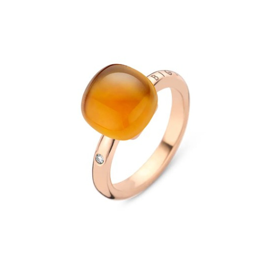 Juweel BIGLI RING MINI SWEETY 20R88RMCMP Briljant 0.02ct - Citrine Madeira 88888 Juweel BIGLI RING MINI SWEETY 20R88RMCMP Briljant 0.02ct - Citrine Madeira 88888