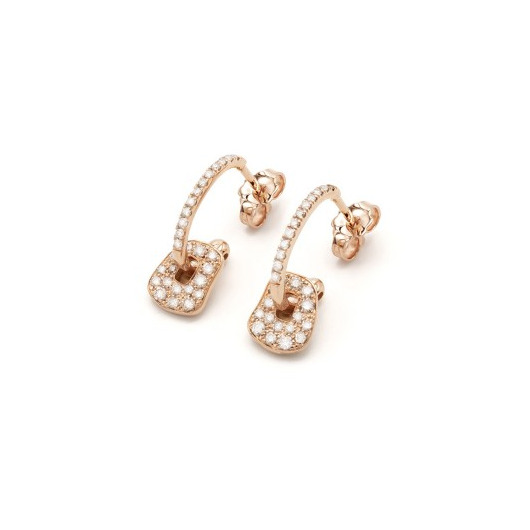 Juweel Mattioli Mini Puzzle earrings in rose gold/white diamonds 2 pairs coloured puzzles MOR054R102W Juweel Mattioli Mini Puzzle earrings in rose gold/white diamonds 2 pairs coloured puzzles MOR054R102W