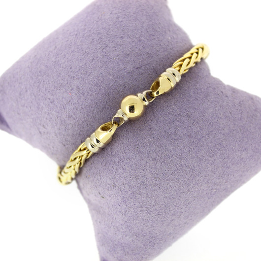 Juweel Armband Bicolor Geel en Witgoud 18 karaat '98224-2013-TWDH' Juweel Armband Bicolor Geel en Witgoud 18 karaat '98224-2013-TWDH'