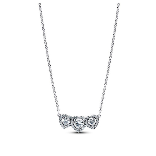 Juweel PANDORA TRIPLE HEART NECKLACE 394412C01-45 Juweel PANDORA TRIPLE HEART NECKLACE 394412C01-45