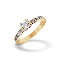 Juweel Flanders 18 karaat geel goud diamant Flanders Cut ring 111AGG Juweel Flanders 18 karaat geel goud diamant Flanders Cut ring 111AGG