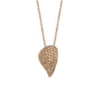 Juweel Bigli Mini Leaves collier 18 karaat roségoud met diamant 23H70Rbrdia/45 Juweel Bigli Mini Leaves collier 18 karaat roségoud met diamant 23H70Rbrdia/45