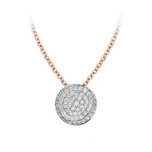 Juweel Bigli Mini Waves collier 18k rosé goud diamant 20H64RWdia/45 Juweel Bigli Mini Waves collier 18k rosé goud diamant 20H64RWdia/45