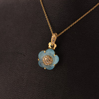 Juweel Pasquale Bruni Ketting 18 karaat rosé goud 14007R Blauwe topaas en briljanten '98800-3032-TWDH' Juweel Pasquale Bruni Ketting 18 karaat rosé goud 14007R Blauwe topaas en briljanten '98800-3032-TWDH'