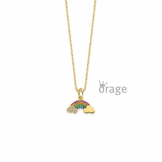 Juweel ORAGE KIDS KETTING REGENBOOG/WOLK K3162 Juweel ORAGE KIDS KETTING REGENBOOG/WOLK K3162
