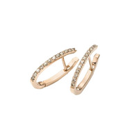 Juweel Mattioli Puzzle Small Earrings Rosé Gold Brown Diamonds MOR054R006 Juweel Mattioli Puzzle Small Earrings Rosé Gold Brown Diamonds MOR054R006