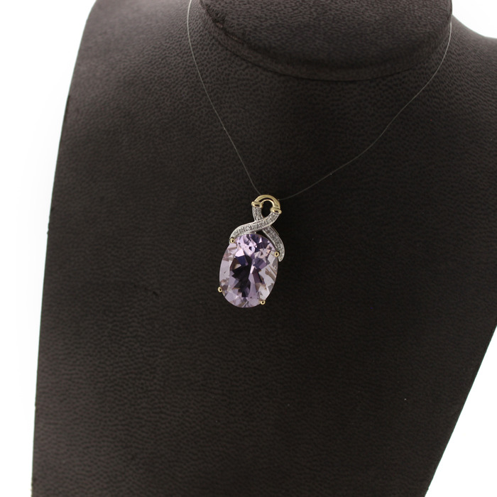 Hanger Bicolor Wit-Geelgoud 14Karaat Briljanten Amethist Tweedehands 99010-3051 Juwelier Clem Vercammen.jpg