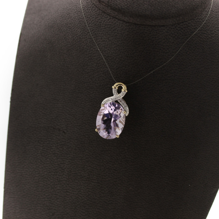 Hanger Bicolor Wit-Geelgoud 14Karaat Briljanten Amethist Tweedehands 99010-3051 Juwelier Clem Vercammen.jpg