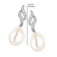 Juweel Silver Rose Oorbellen Zilver925 EA2109W 88888 Juweel Silver Rose Oorbellen Zilver925 EA2109W 88888