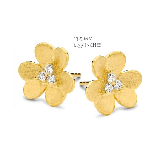 Juweel Silver Rose Oorstekers EA2348GB Juweel Silver Rose Oorstekers EA2348GB