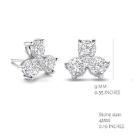 Juweel Silver Rose OORSTEKERS EA2543W-L 88888 Juweel Silver Rose OORSTEKERS EA2543W-L 88888