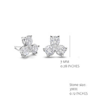 Juweel Silver Rose OORSTEKERS EA2543W-S 88888 Juweel Silver Rose OORSTEKERS EA2543W-S 88888