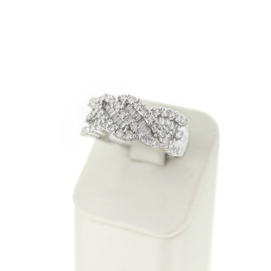 Juweel Ring Witgoud 18 karaat Briljanten en diamant baguetten '99506-3070-TWDH' Juweel Ring Witgoud 18 karaat Briljanten en diamant baguetten '99506-3070-TWDH'