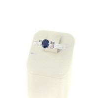 Juweel Ring witgoud 18 karaat diamant Baguetten en Saffier '99509-3067-TWDH' Juweel Ring witgoud 18 karaat diamant Baguetten en Saffier '99509-3067-TWDH'