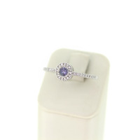 Juweel Ring witgoud 18 karaat briljanten en paarse kleursteen '99510-3069-TWDH' Juweel Ring witgoud 18 karaat briljanten en paarse kleursteen '99510-3069-TWDH'