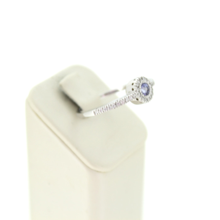 Ring witgoud 18 Karaat Briljanten Kleursteen Tweedehands 99510-3069 Juwelier Clem Vercammen.jpg