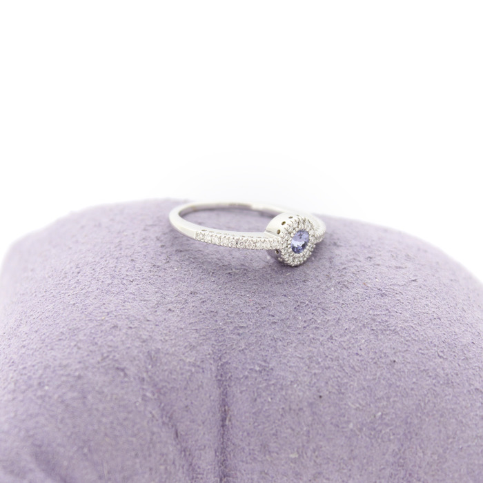 Ring witgoud 18 Karaat Briljanten Kleursteen Tweedehands 99510-3069 Juwelier Clem Vercammen.jpg