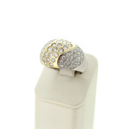 Juweel Ring Bicolor 18 karaat met briljanten pave gezet '99606-3076-TWDH' Juweel Ring Bicolor 18 karaat met briljanten pave gezet '99606-3076-TWDH'