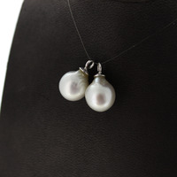 Juweel Hangers witgoud 18 karaat Barok zoetwaterparels (2 stuks) '99611-3075-TWDH' Juweel Hangers witgoud 18 karaat Barok zoetwaterparels (2 stuks) '99611-3075-TWDH'